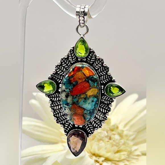 OYSTER TURQUOISE PENDANT - Picture 12 of 12